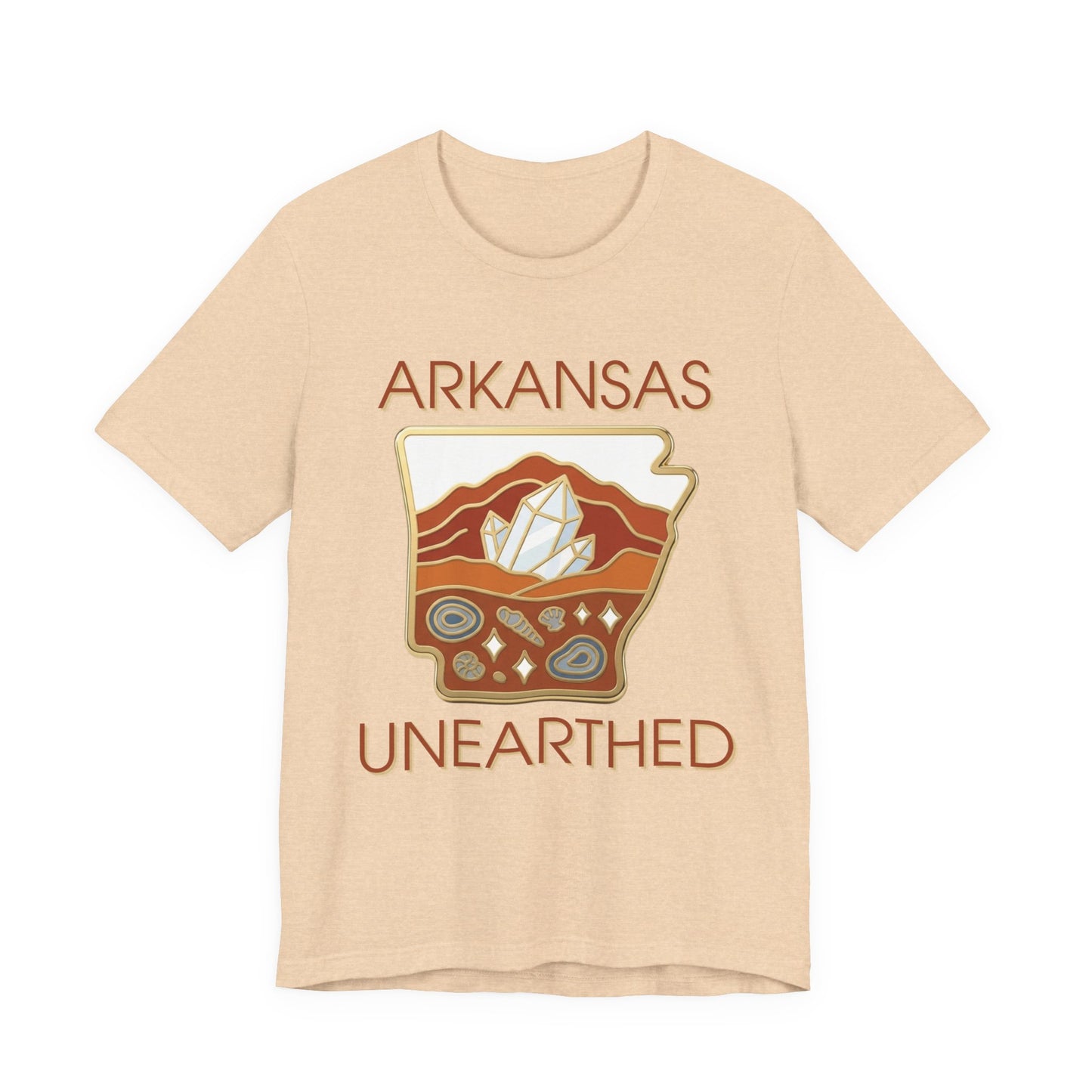 Arkansas Unearthed Classic Enamel Badge Edition Premium Tee