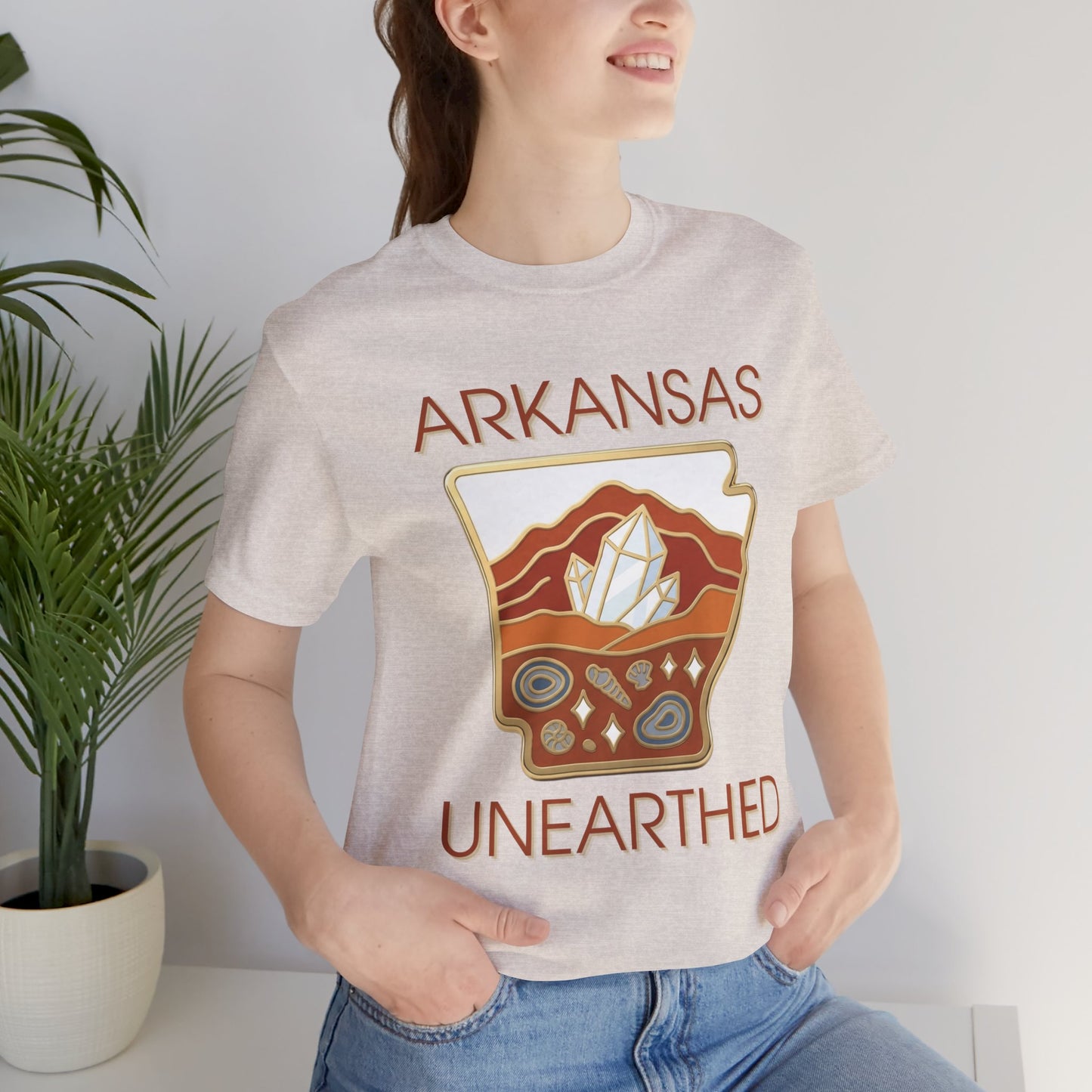 Arkansas Unearthed Classic Enamel Badge Edition Premium Tee