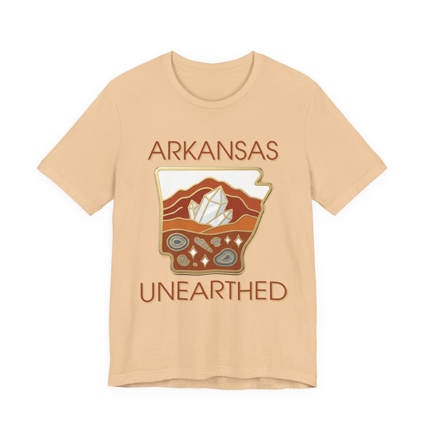 Arkansas Unearthed Classic Enamel Badge Edition Premium Tee