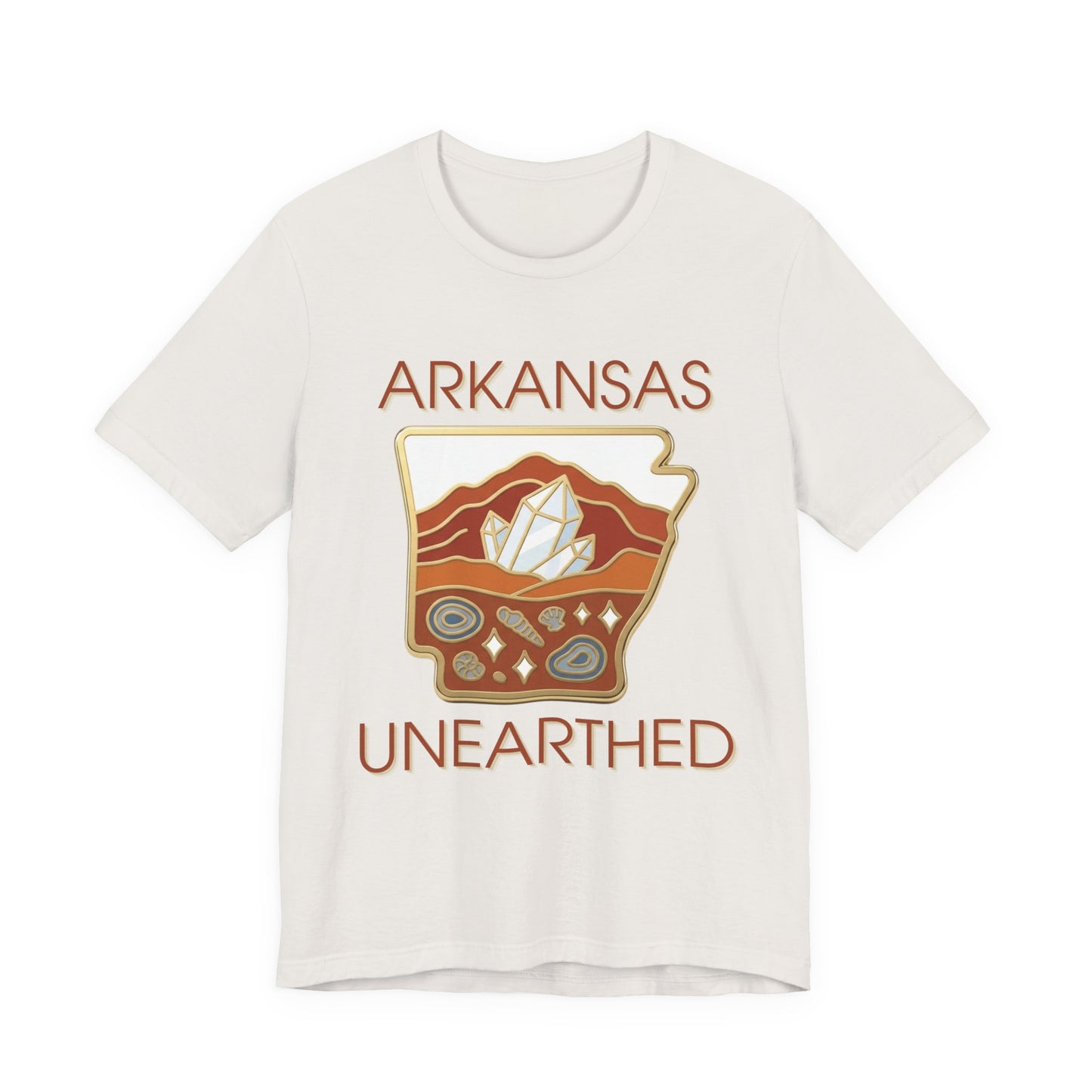 Arkansas Unearthed Classic Enamel Badge Edition Premium Tee