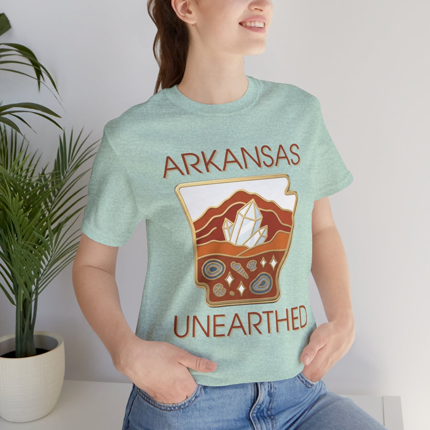 Arkansas Unearthed Classic Enamel Badge Edition Premium Tee