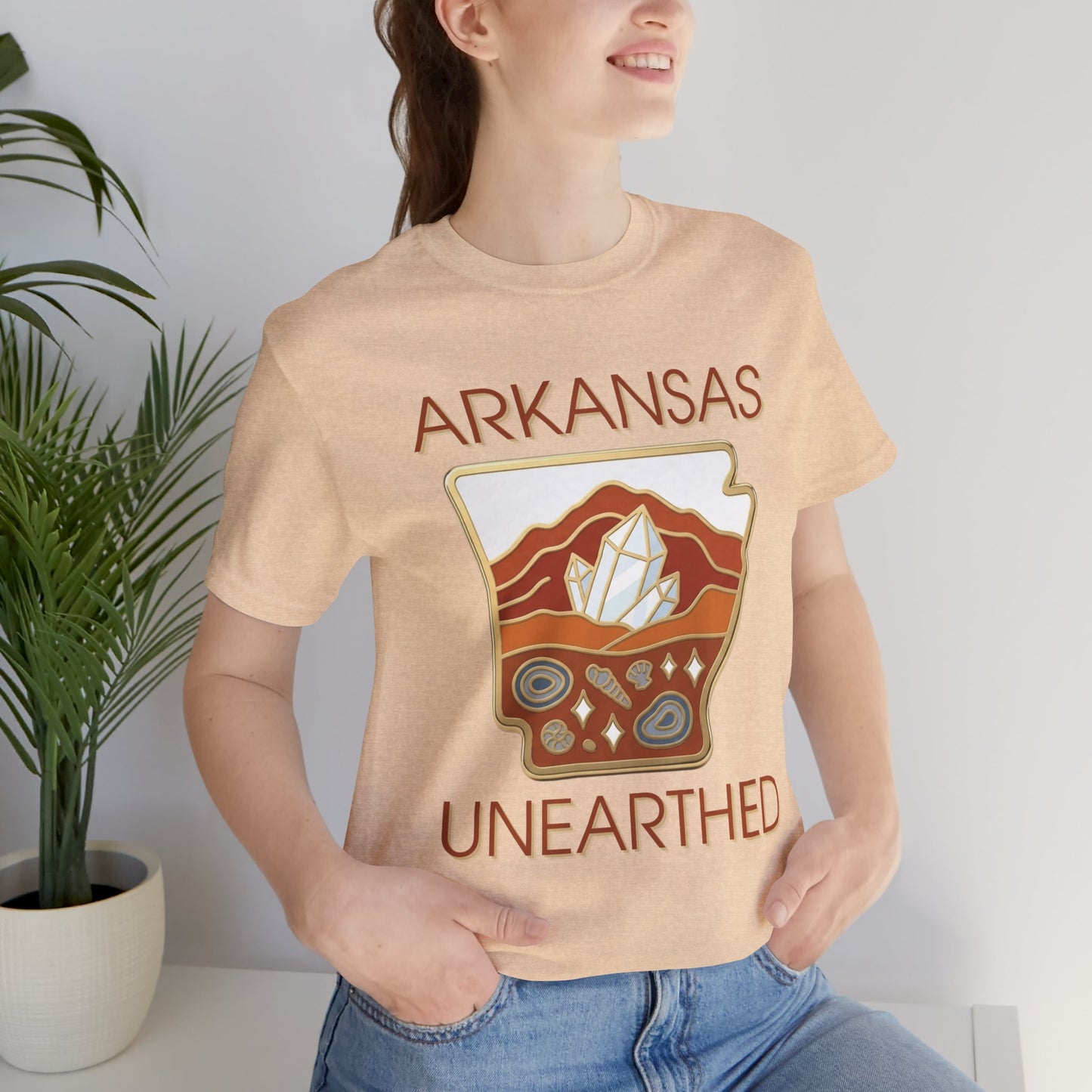 Arkansas Unearthed Classic Enamel Badge Edition Premium Tee