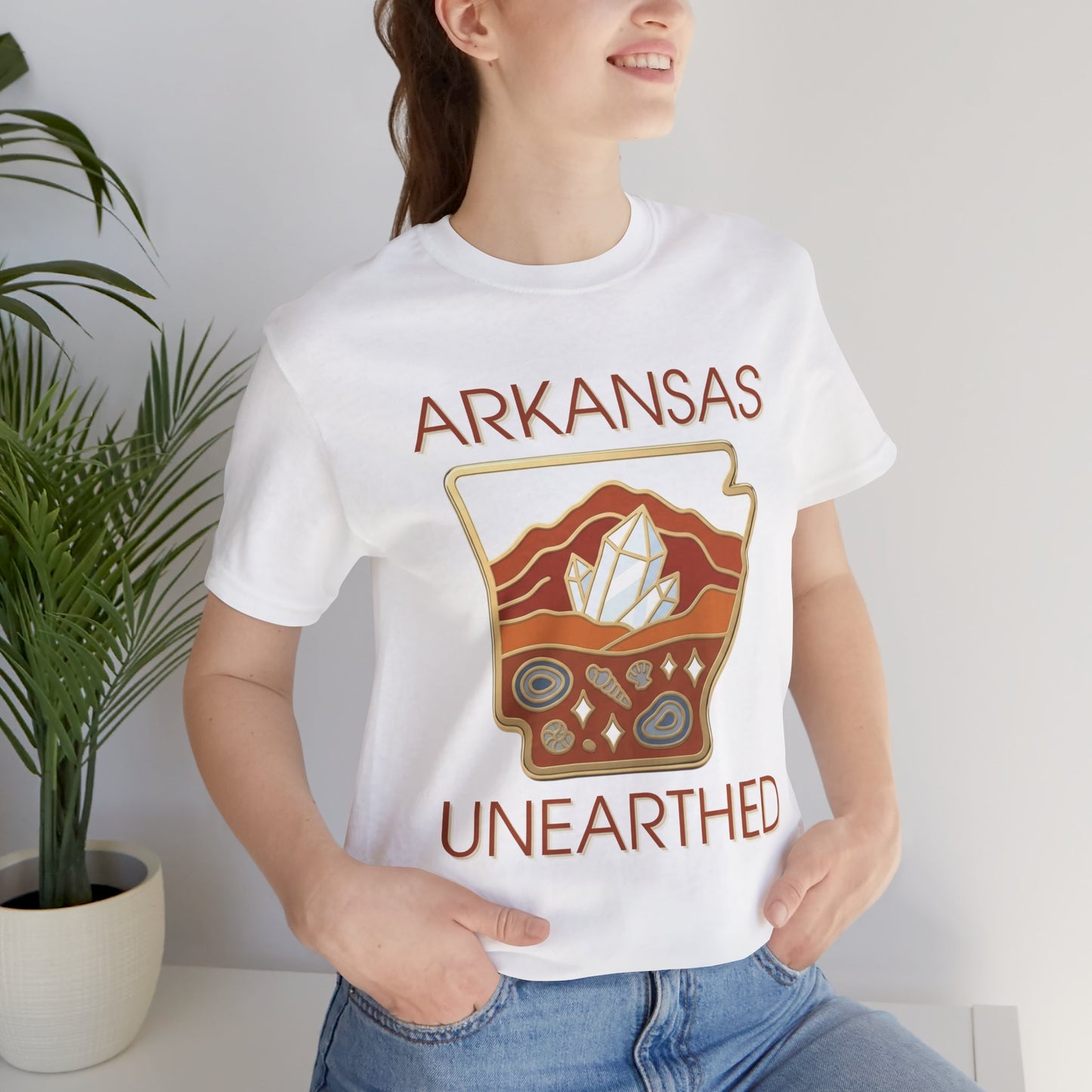 Arkansas Unearthed Classic Enamel Badge Edition Premium Tee