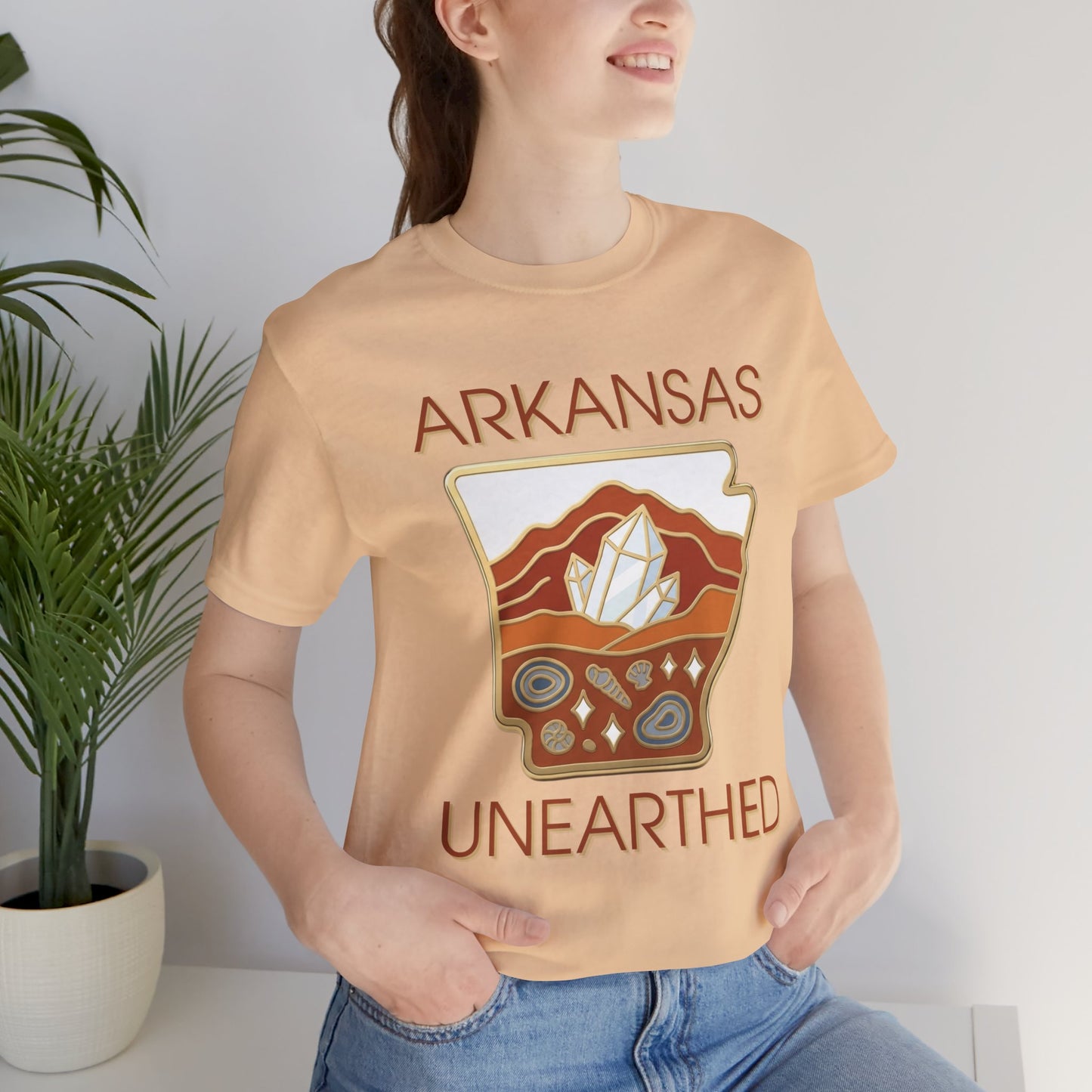 Arkansas Unearthed Classic Enamel Badge Edition Premium Tee