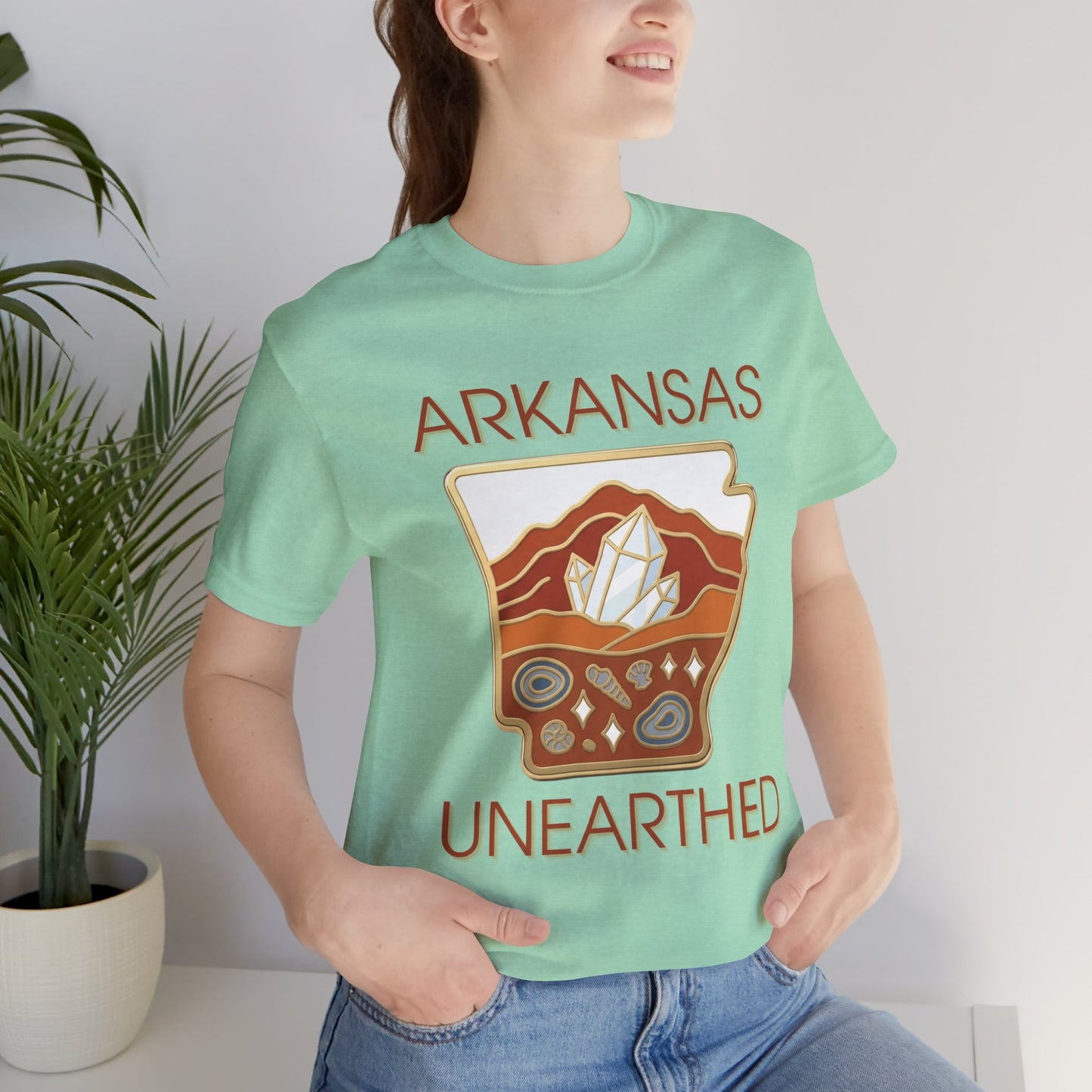 Arkansas Unearthed Classic Enamel Badge Edition Premium Tee