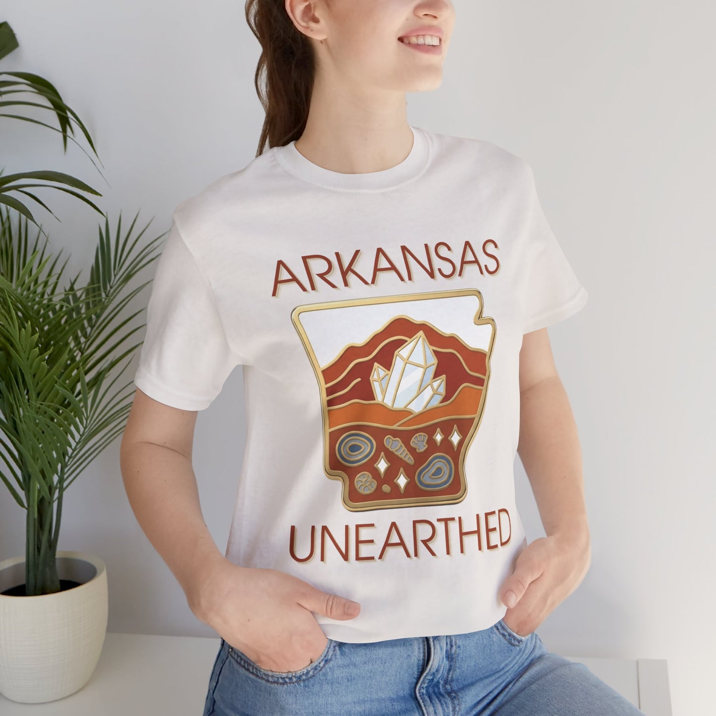 Arkansas Unearthed Classic Enamel Badge Edition Premium Tee