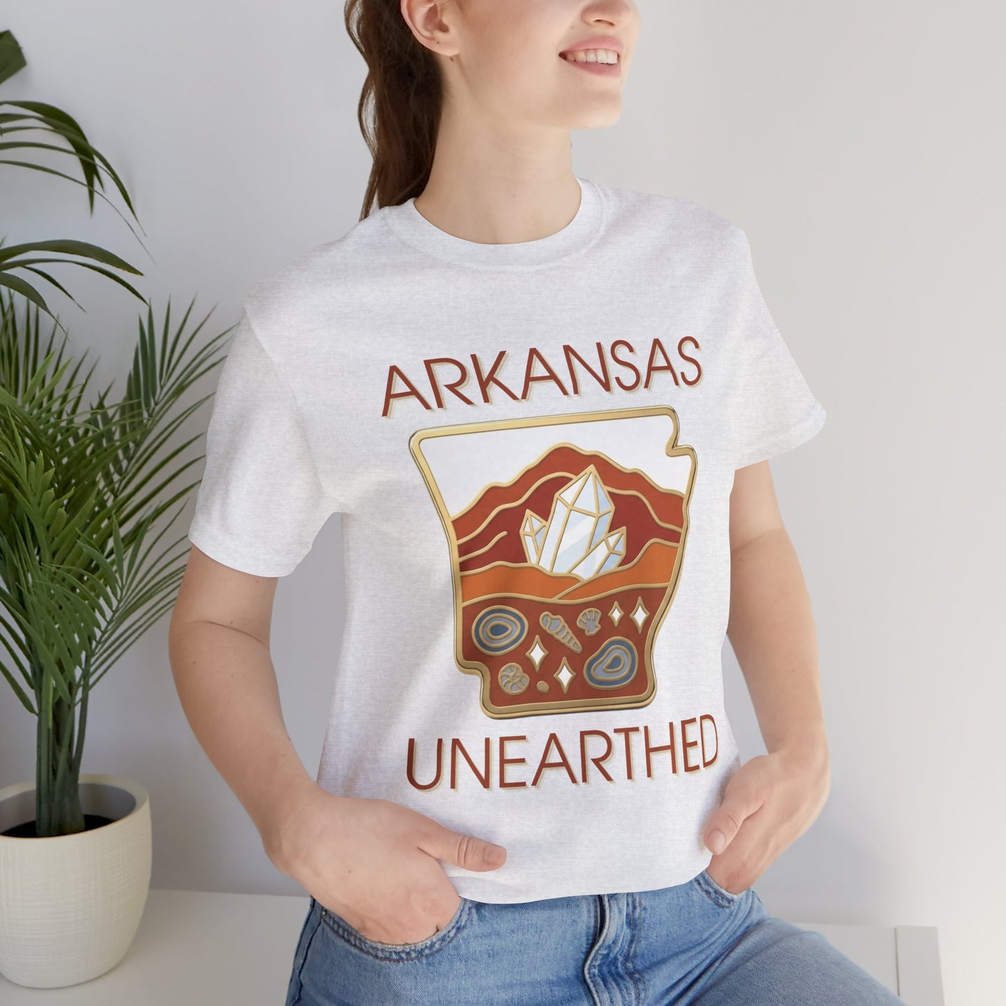 Arkansas Unearthed Classic Enamel Badge Edition Premium Tee